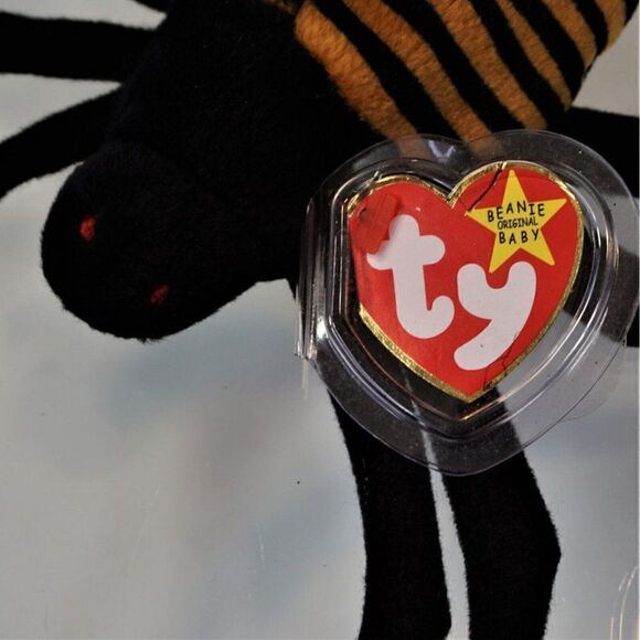1996 Ty Beanie Baby Spinner The Spider Retired Vintage Attic Treasures With Tags - Picture 5 of 9